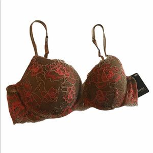 💥 MOVING SALE NWT 36C Push Up Bra Lace Taupe